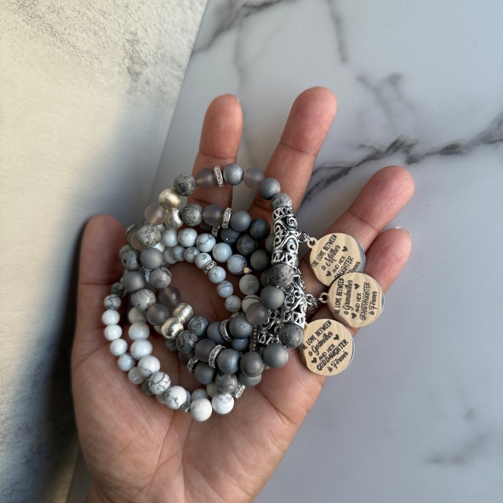Mother’s Day Bracelet Set (Silver) 💕 Perfect Mother’s Day Gift